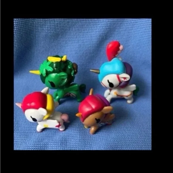 Tokidoki Unicorno CAN CAN Unicorn KAILI NEON STAR , STELLINA , FAUNA FIGURE lot